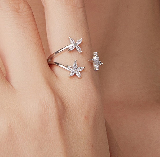 All-matching Twin S925 Sterling Silver Ring Bracelet