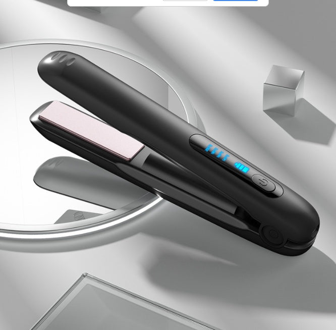 Wireless Hair Straightener Flat Iron Mini 2 IN 1 Roller USB 5000mAh Max 200 Degree Portable Cordless Curler 4 Levels Dry And Wet Uses Louisiana Mart