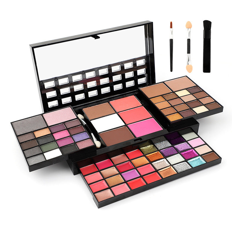 74 Colors Makeup Set Lip Gloss Blush Eyeshadow Highlight Combination Plate Wholesale Makeup Set Louisiana Mart