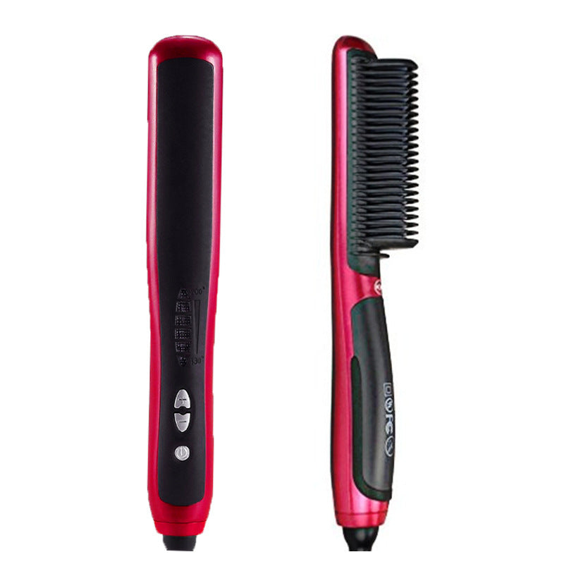 Home automatic adjustable temperature red hair straightener Louisiana Mart