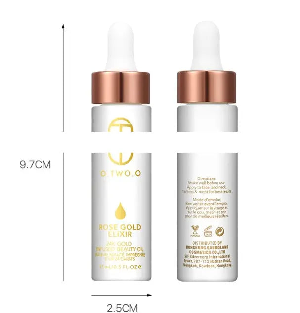 24k Rose Gold Elixir Skin Make Up Oil For Face Essential Oil Before Primer Foundation Moisturizing Face Oil Anti-aging Louisiana Mart