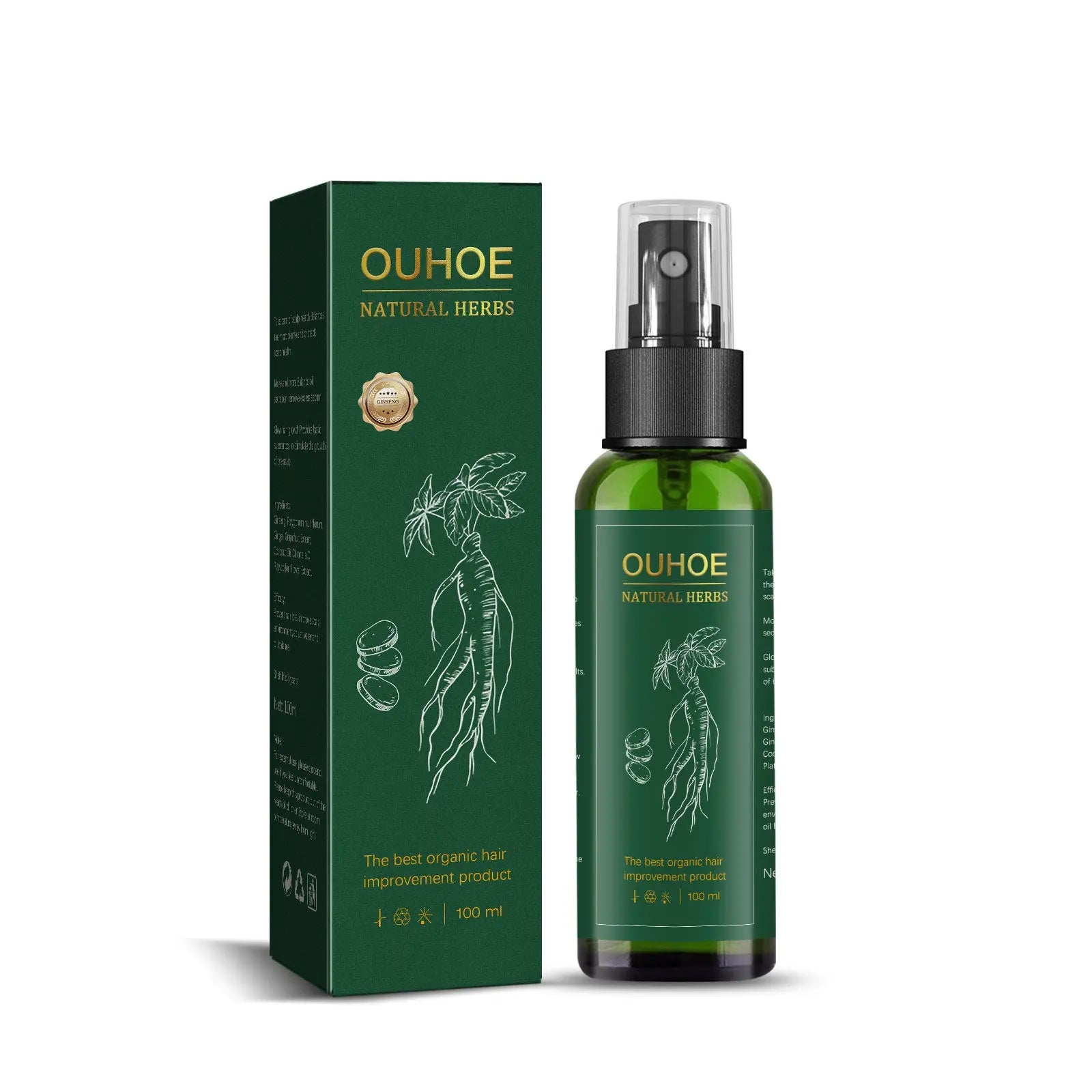 Ginseng Hair Growth Liquid Spray To Prevent Hair Loss 100ml box Louisiana Mart