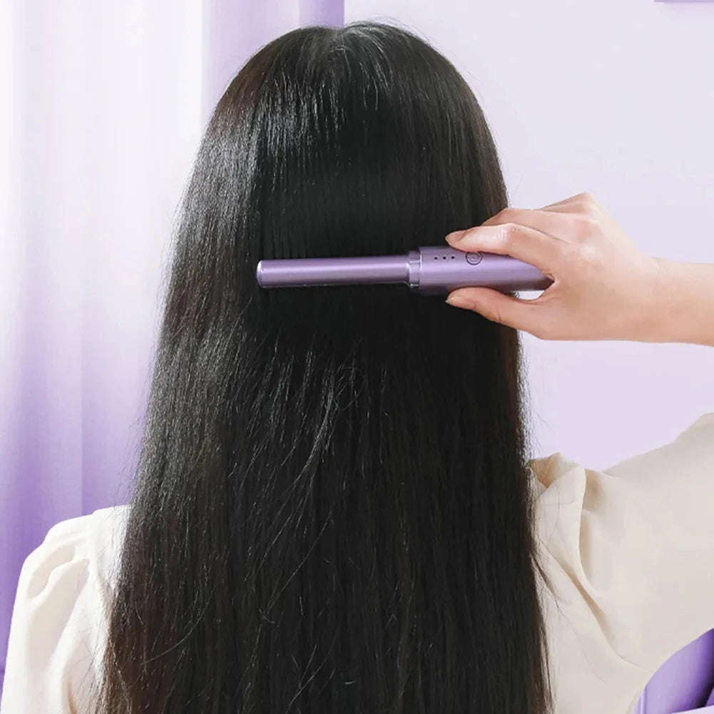 Professional Wireless Hair Straightener Curler Comb Fast Heating Negative Ion Straightening Curling Brush Hair Styling Tools Louisiana Mart