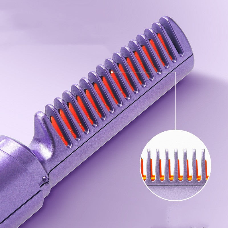 Professional Wireless Hair Straightener Curler Comb Fast Heating Negative Ion Straightening Curling Brush Hair Styling Tools Louisiana Mart
