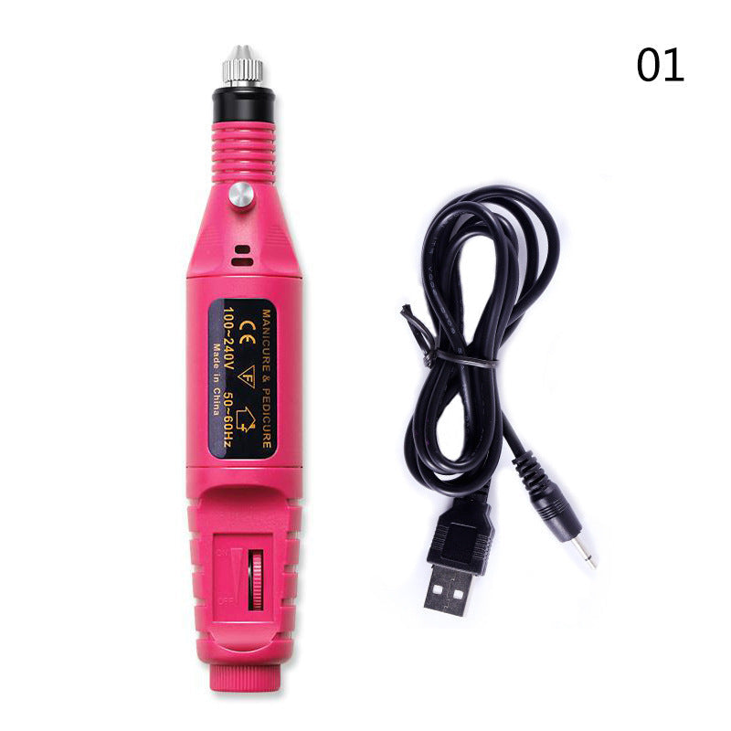 Electric Nail Drill Machine Manicure Machine Set USB Charging Mill Cutter For Manicure Nail File Pedicure Tool Nail Drill Set Louisiana Mart