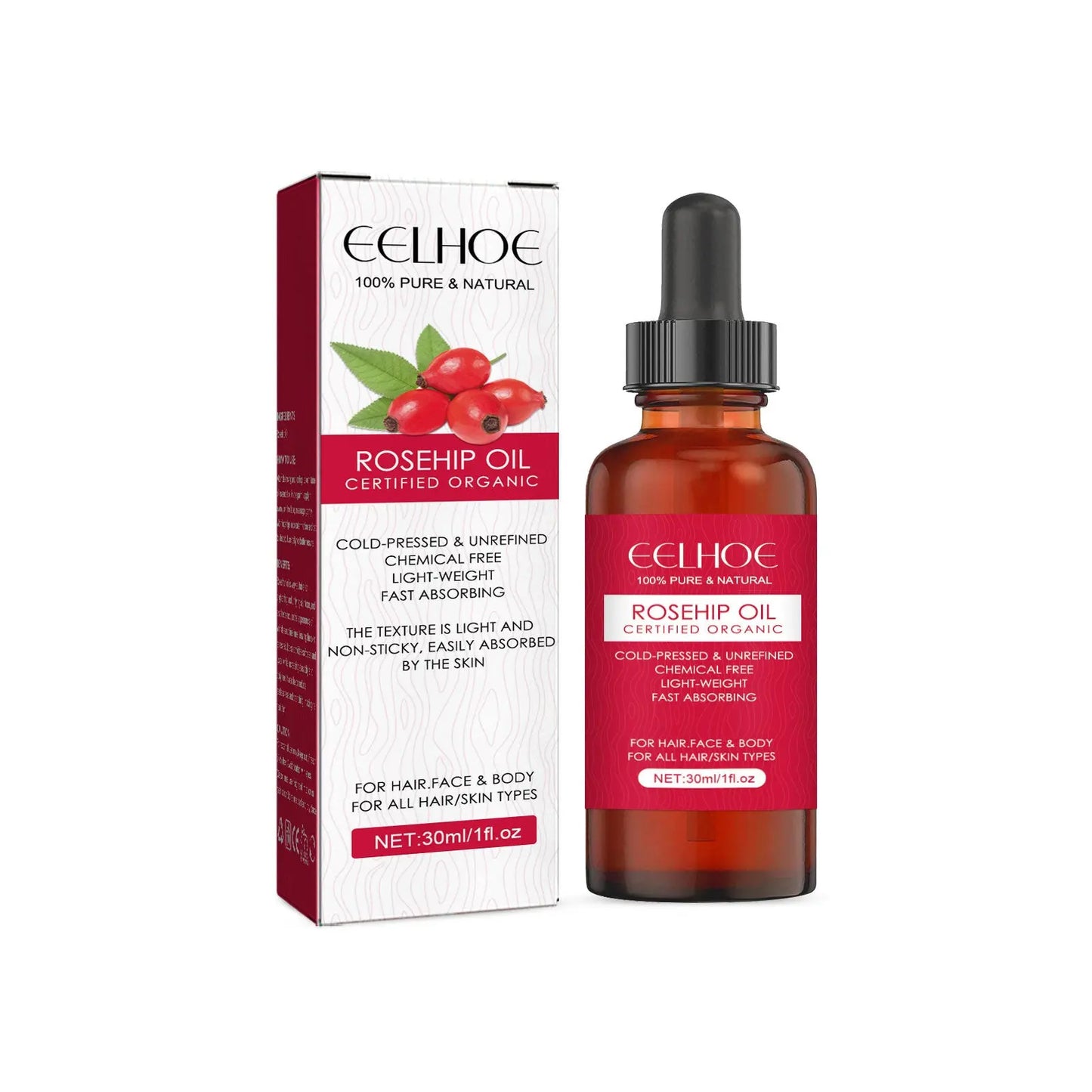 EELHOE Rosehip Facial Oil For Facial And Body Hydration, Nourishing Skin Care, Smooth Hair Care, And Massage Oil Louisiana Mart