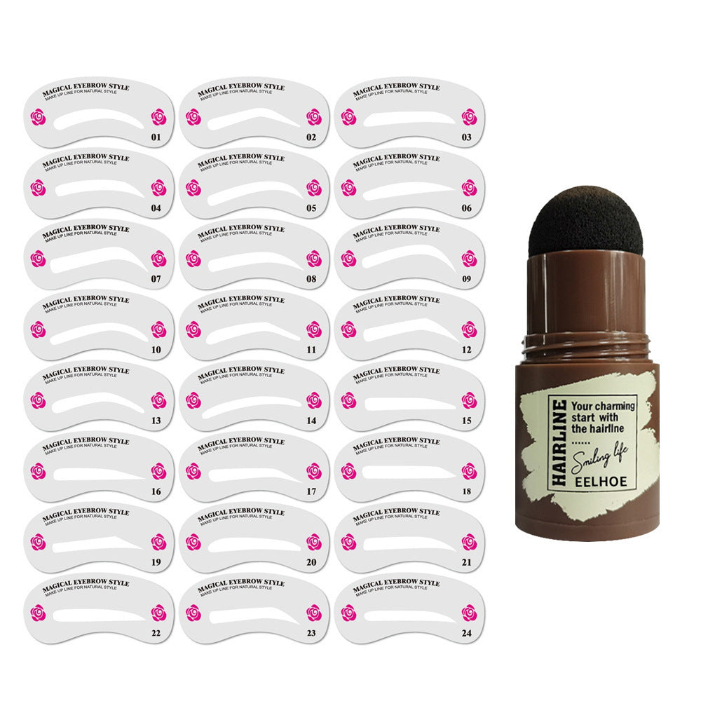 Eyebrow Makeup Powder – Perfect Eyebrow Mold Set Louisiana Mart