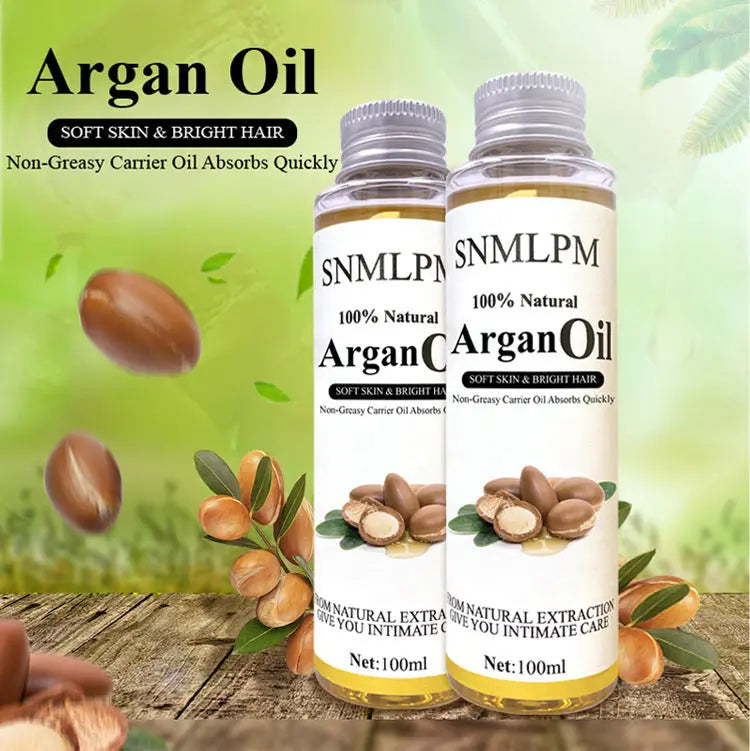 Natural Argan Hair Oil 100mL Deep Moisturizing Hair Conditioner Reduce Frizz and Dandruff Louisiana Mart