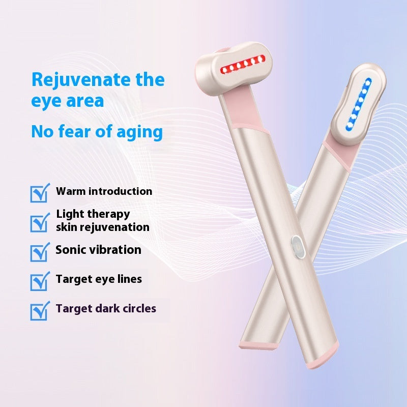 4 Colors Electric Eye Massager Red Blue Light Massage Eye Beautification Instrument Therapeutic Warmth Face Massage Louisiana Mart