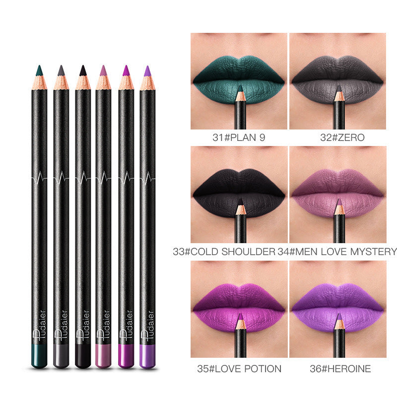 36 Color Lip Liner Waterproof Non-smudge Nude Color Louisiana Mart