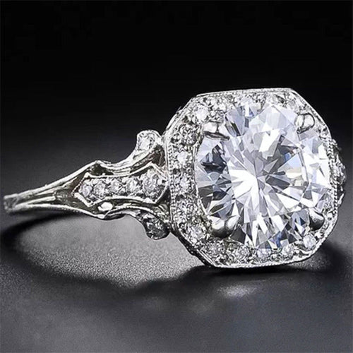 Women's Fashion Personality Eight Arrows Zircon Ring