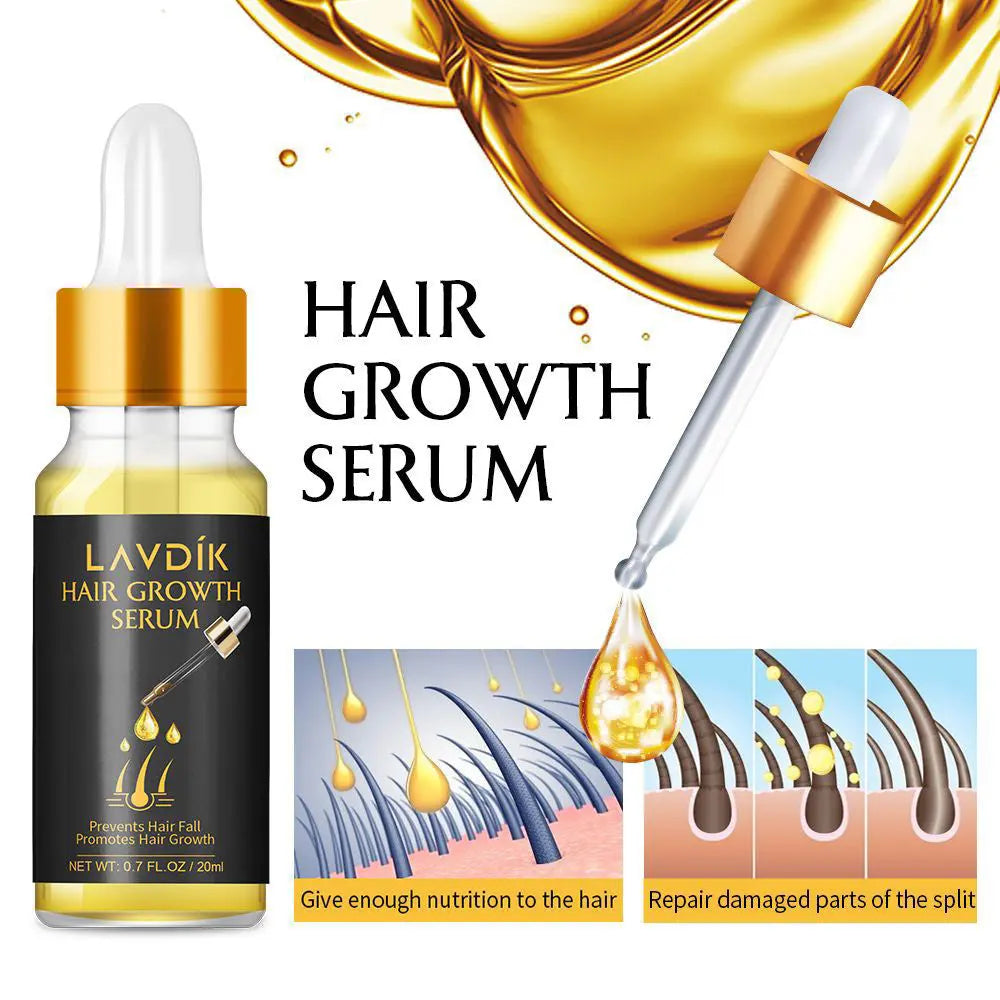 Damaged Hair Repair Women Men's Fast Hair Growth Essence Oil Anti-hair Loss Lotion Louisiana Mart