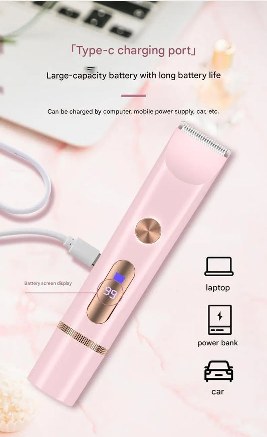 Women's Hair Trimmer, Baby Hair Clipper, Women's Pubic Hair Trimmer, Hair Removal Device, Dry And Wet Use Louisiana Mart