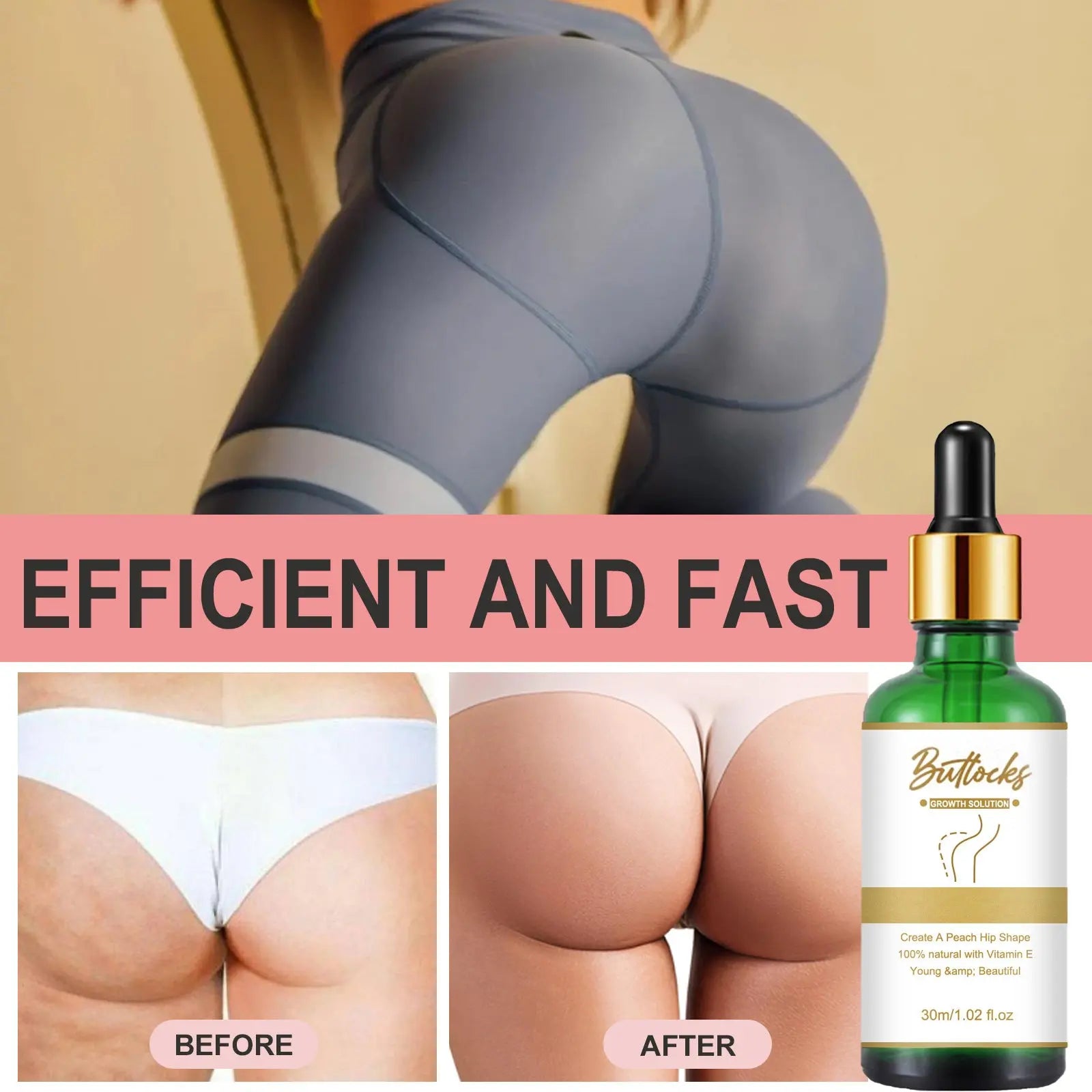 Lifting Buttocks To Eliminate Orange Peel And Firming Essential Oil 30ml Louisiana Mart