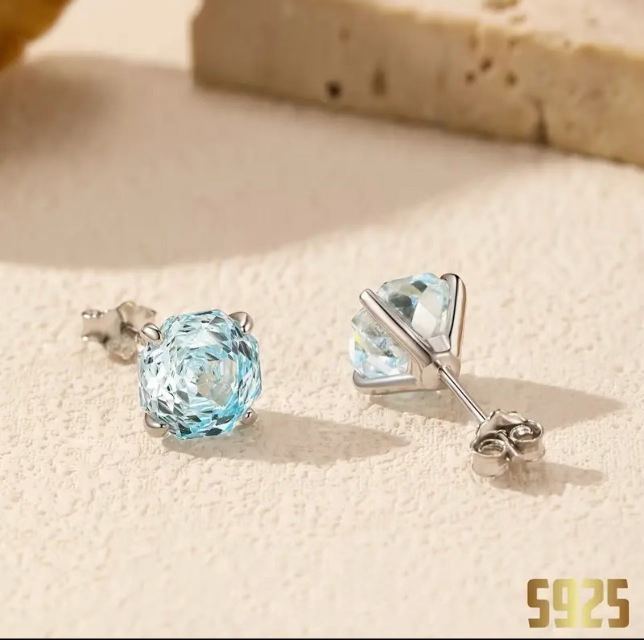 Exquisite Camellia Flower Stud Earrings Women's Anti-allergy Ear-caring