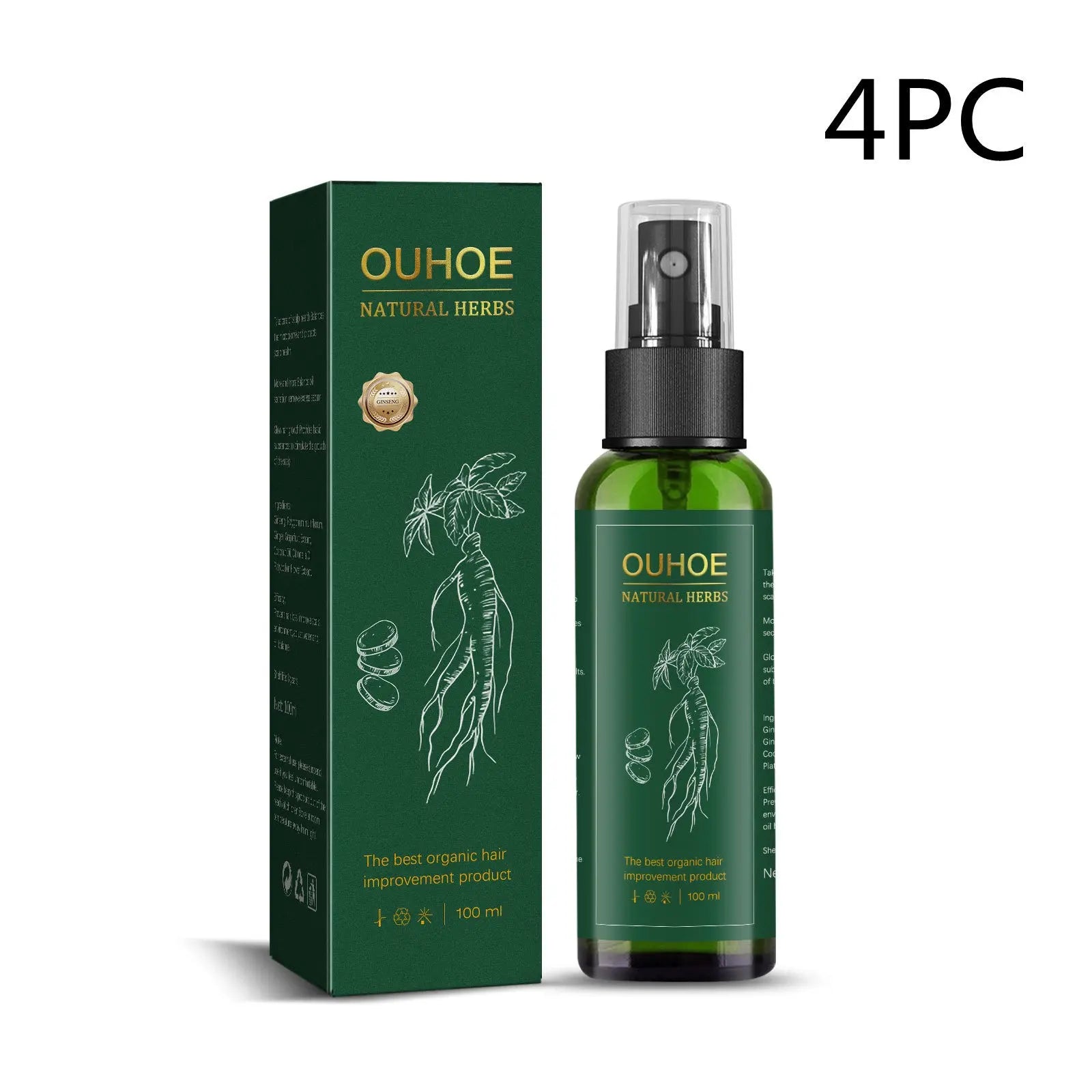 Ginseng Hair Growth Liquid Spray To Prevent Hair Loss 100ml box Louisiana Mart