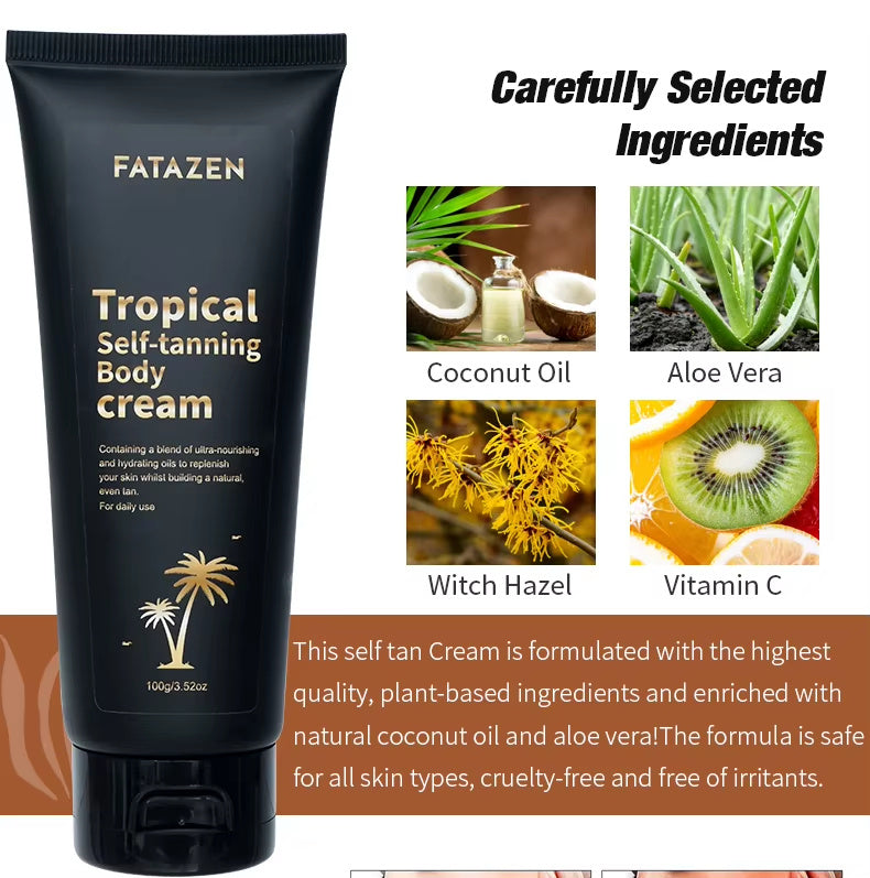 3Hrs Instant Dark Tanning Lotion Butter Body Care Sunscreen Suntan Oil Skincare OEM Self Tanner Sunless Tanning Cream For Body Louisiana Mart
