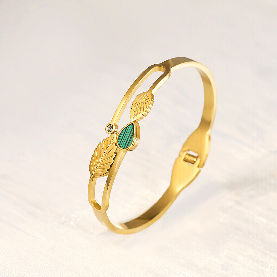 18K Gold Titanium Steel Bracelet in Louisiana | Diamond-Embedded Jewelry