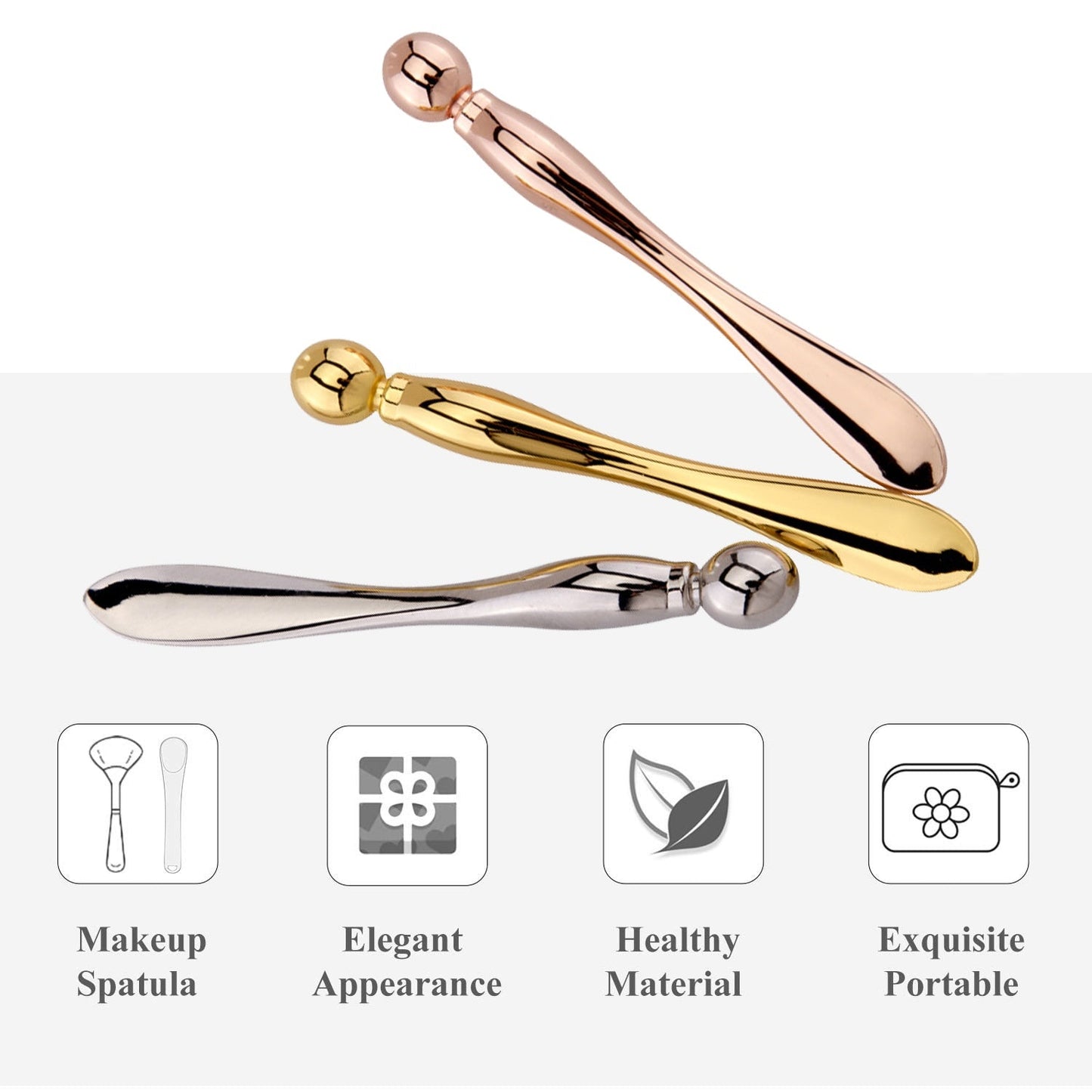 Eye Cream Stick Roller For Face Metal Spatula Puff Applicator Eye Cream Massager Facial Cream Massage Sticks Eye Metal Makeup Spatula Eye Wand 10cm Louisiana Mart