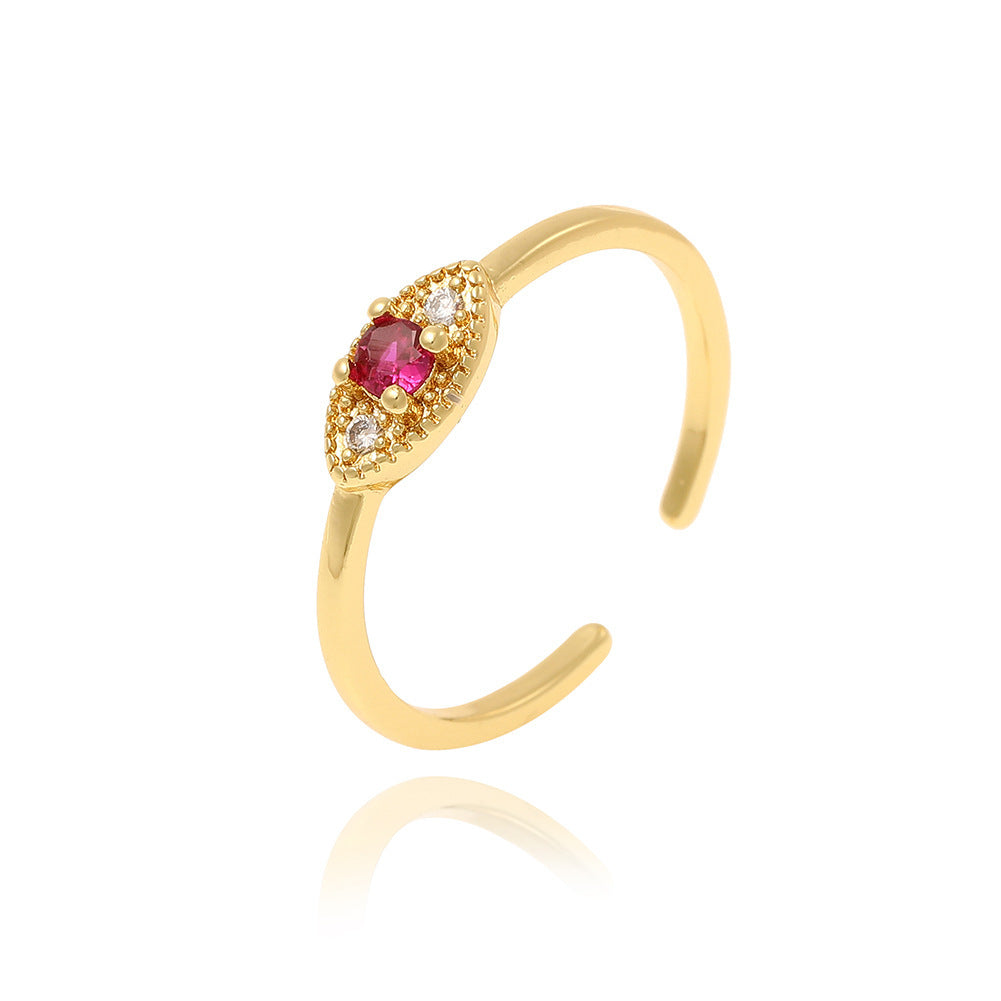 Copper Plating 18K Gold Simple Vintage Open Ring