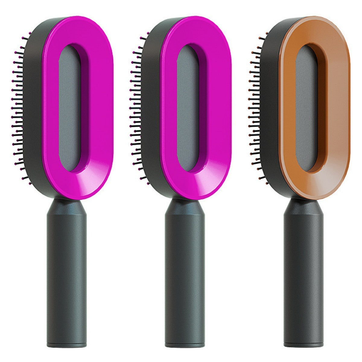 Self Cleaning Hair Brush For Women One-key Cleaning Hair Loss Airbag Massage Scalp Comb Anti-Static Hairbrush Louisiana Mart