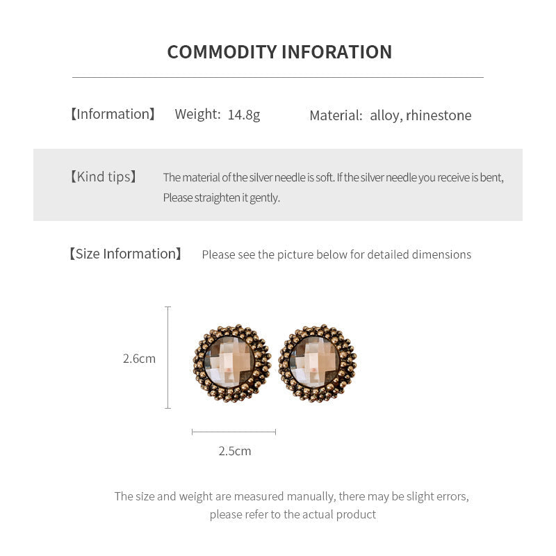 Women's Versatile Leisure Silver Needle Flower Earrings
