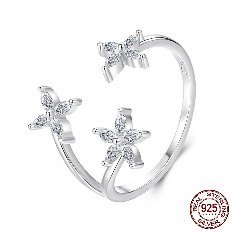 All-matching Twin S925 Sterling Silver Ring Bracelet