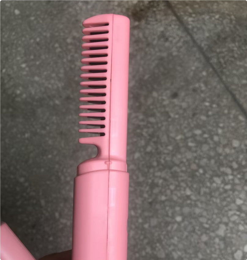 Professional Wireless Hair Straightener Curler Comb Fast Heating Negative Ion Straightening Curling Brush Hair Styling Tools Louisiana Mart