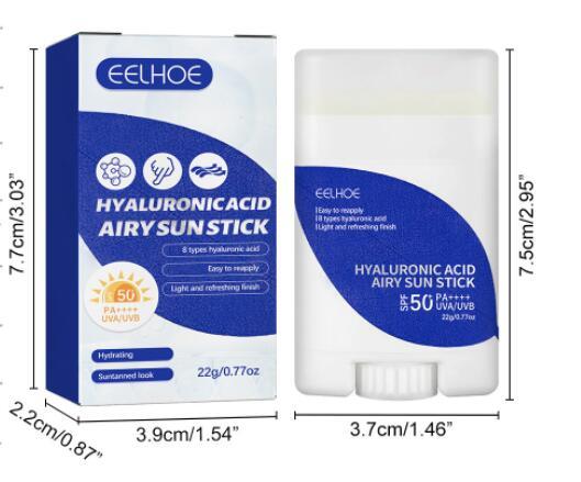Lightweight Freshing And Moistrurizing Waterproof SPF50 Hyaluronic Acid Sun Block Stick Louisiana Mart