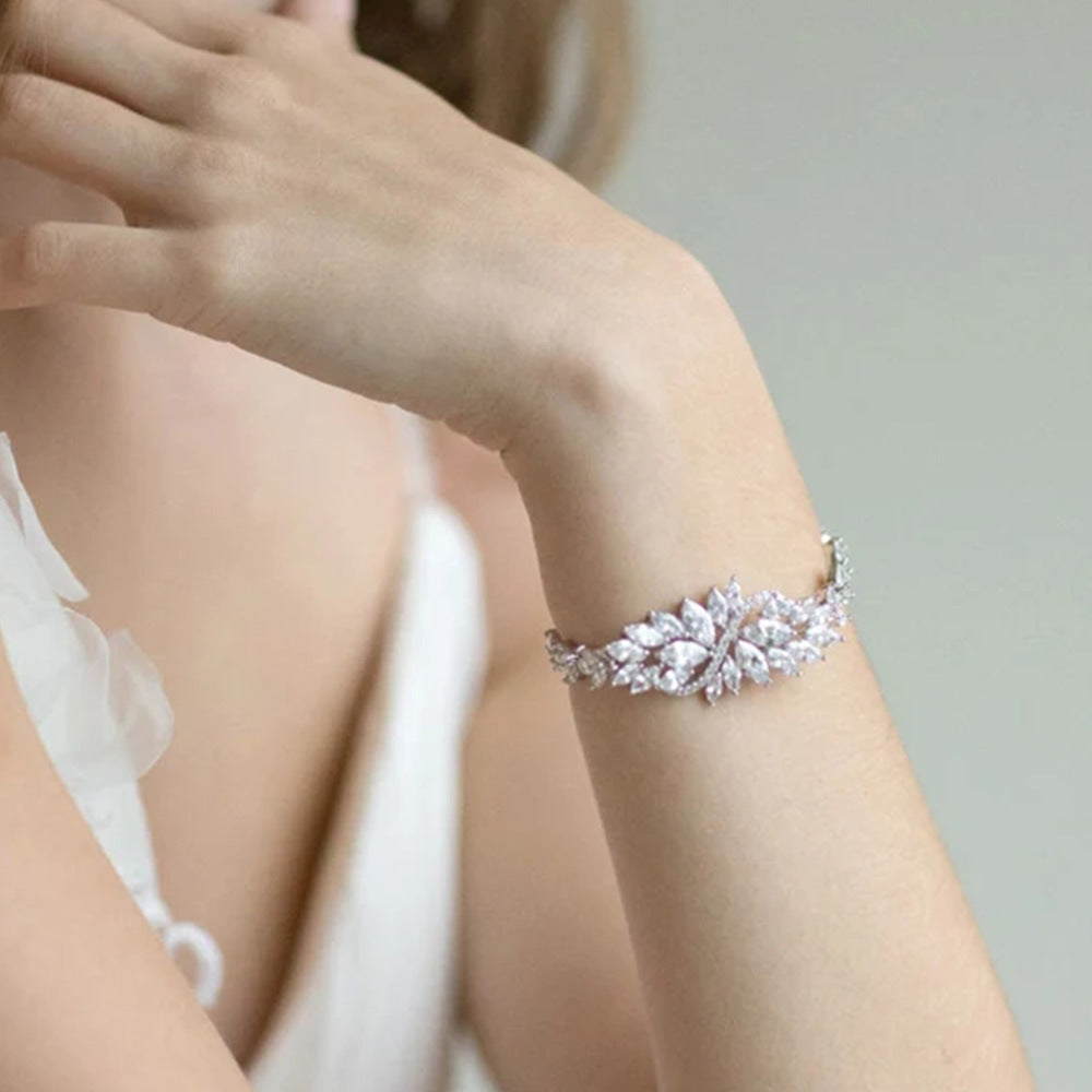Luxury Double Layer Full Rhinestone Zircon Bracelet