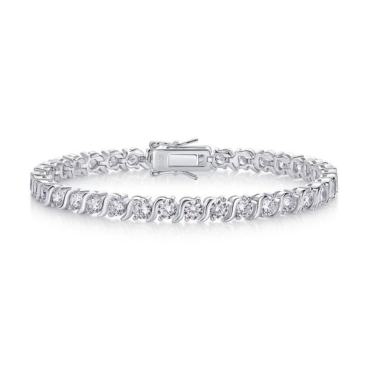 Light Luxury High-grade Fashion 925 Silver Horoscope Buckle Full Inlaid Bracelet