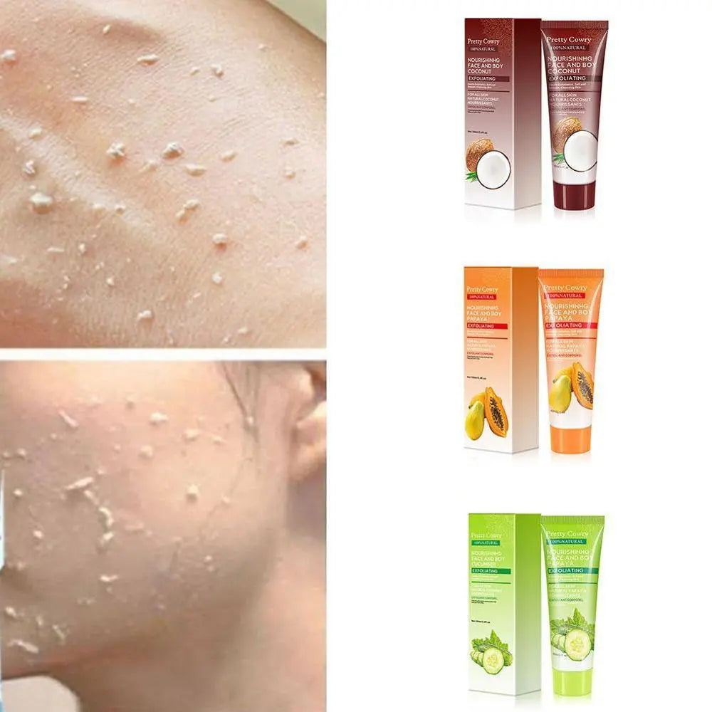 Cucumber Coconut Papaya Facial Exfoliating Gel Cream 100ml Body Cleansing Louisiana Mart