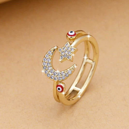 Fashion Simple Devil's Eye Open Ring