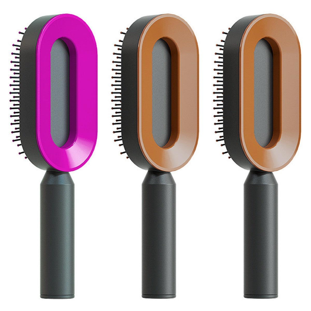 Self Cleaning Hair Brush For Women One-key Cleaning Hair Loss Airbag Massage Scalp Comb Anti-Static Hairbrush Louisiana Mart