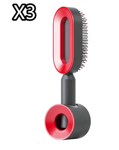 Self Cleaning Hair Brush For Women One-key Cleaning Hair Loss Airbag Massage Scalp Comb Anti-Static Hairbrush Louisiana Mart