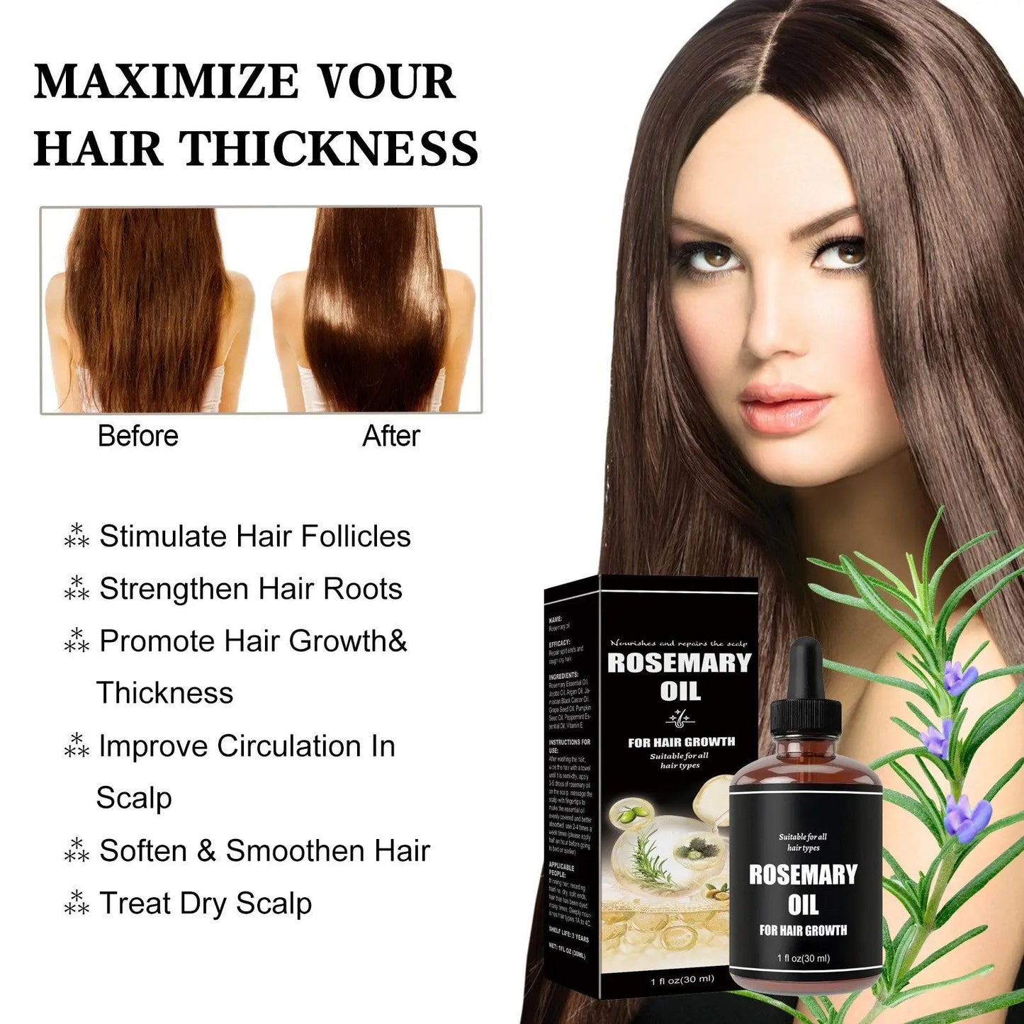 Dense Hair Soft Care Repair Hair Quality Damaged Hair Tail Dry And Frizz 30ml Louisiana Mart