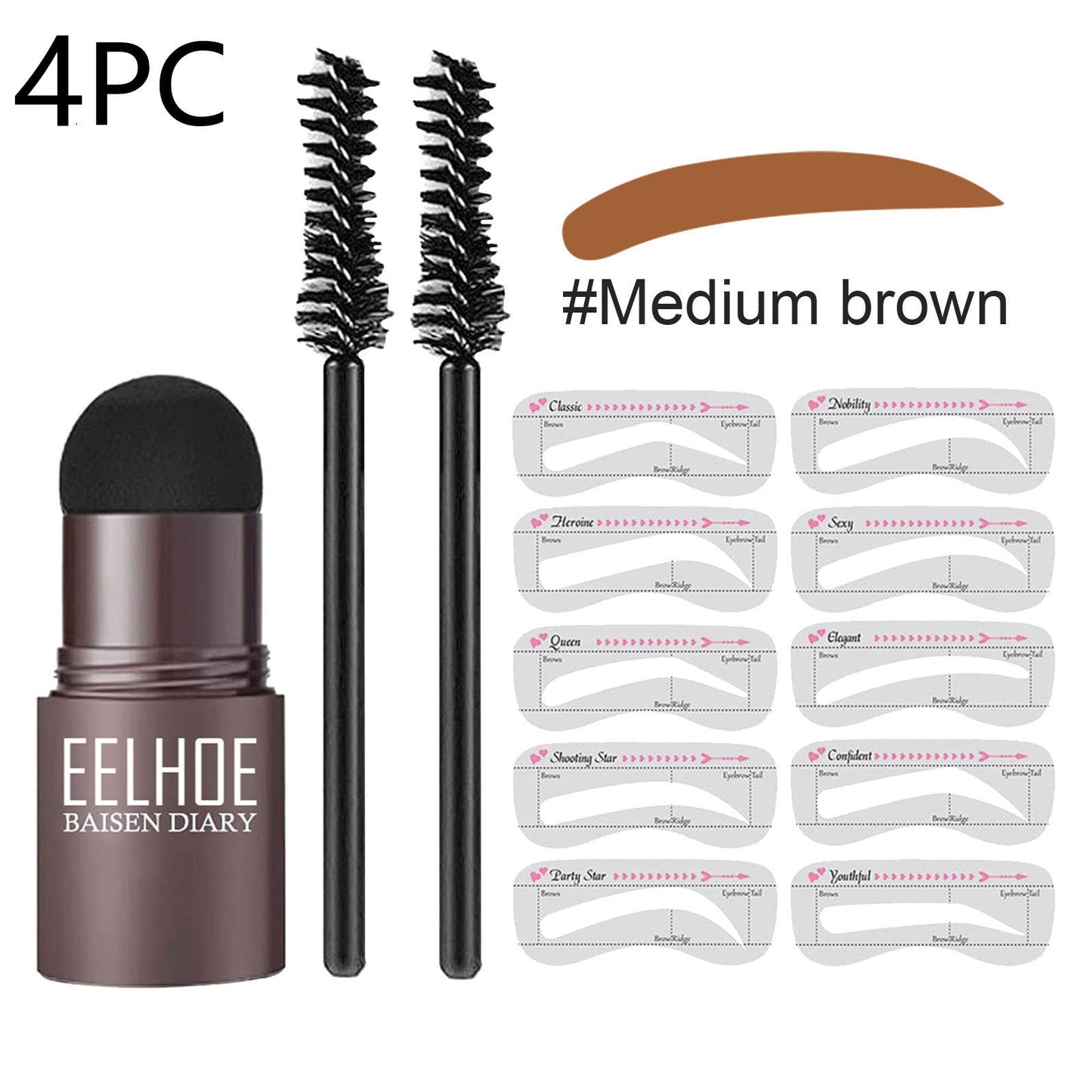 Eyebrow Makeup Powder – Perfect Eyebrow Mold Set Louisiana Mart