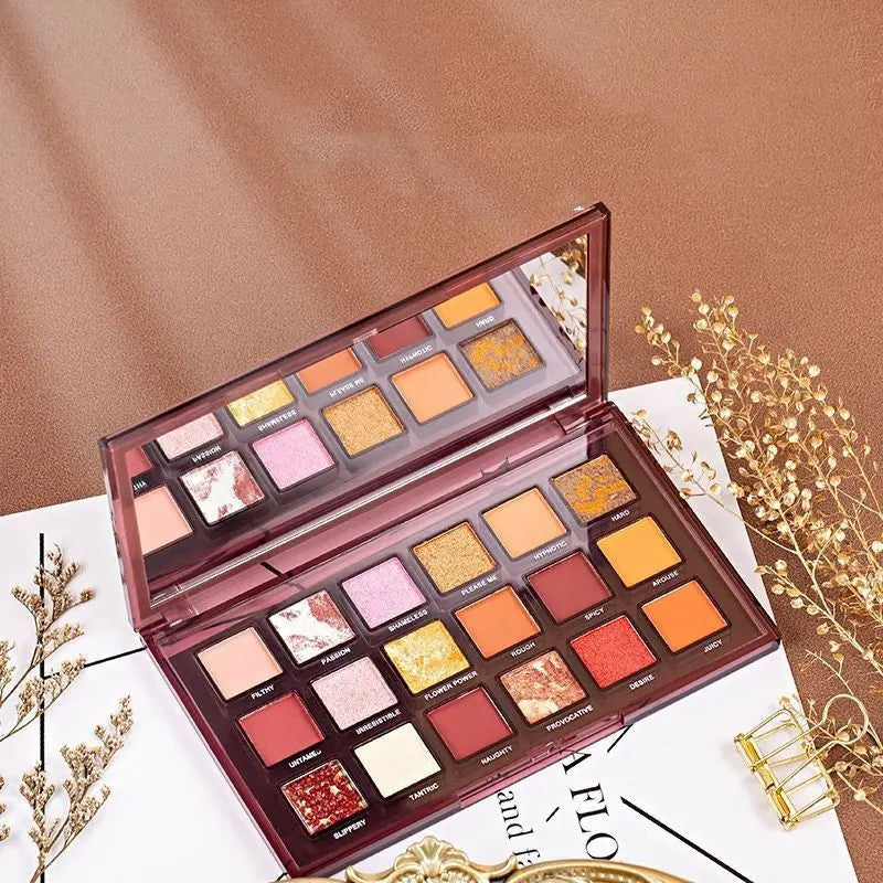 Makeup Palette 18 Color Eye Shadow Matte Bead Lazy Eye Shadow Palette Louisiana Mart