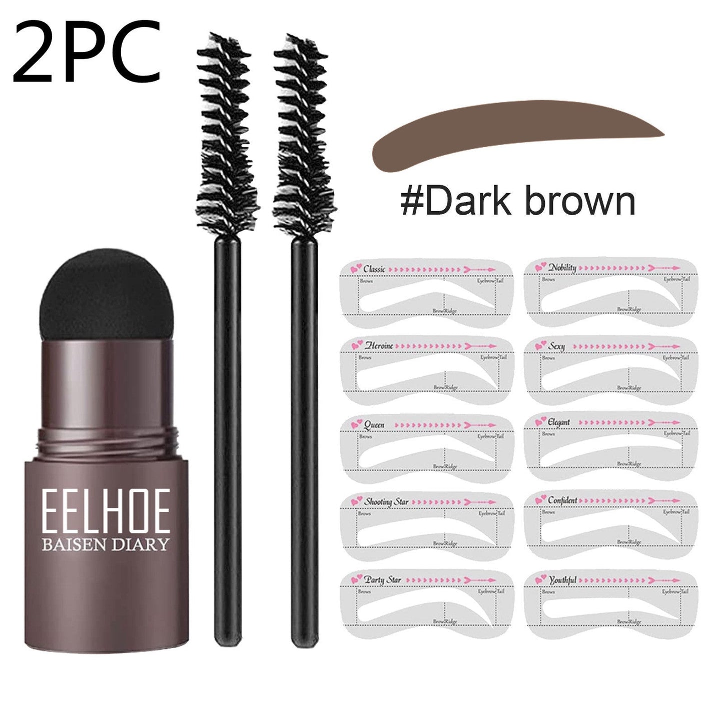Eyebrow Makeup Powder – Perfect Eyebrow Mold Set Louisiana Mart