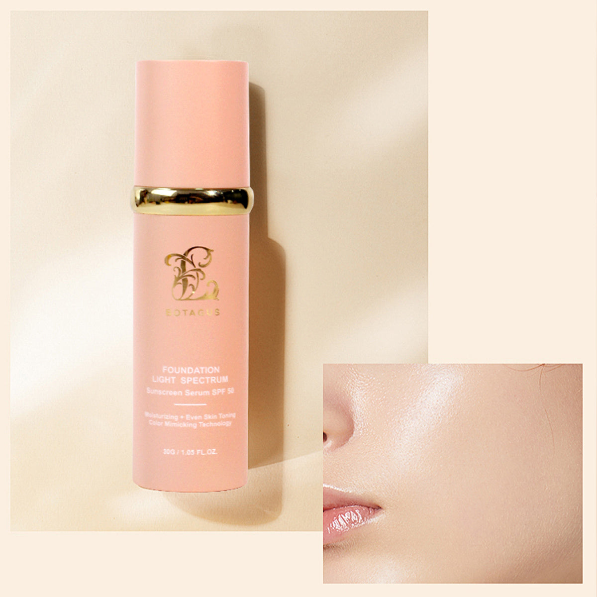 BOTAGUS Foundation 4 In 1-Light Spectrum,Protecting From Sun With SPF 50,For Gym, Sports, Dancing Concealer Coverage Flawless Louisiana Mart