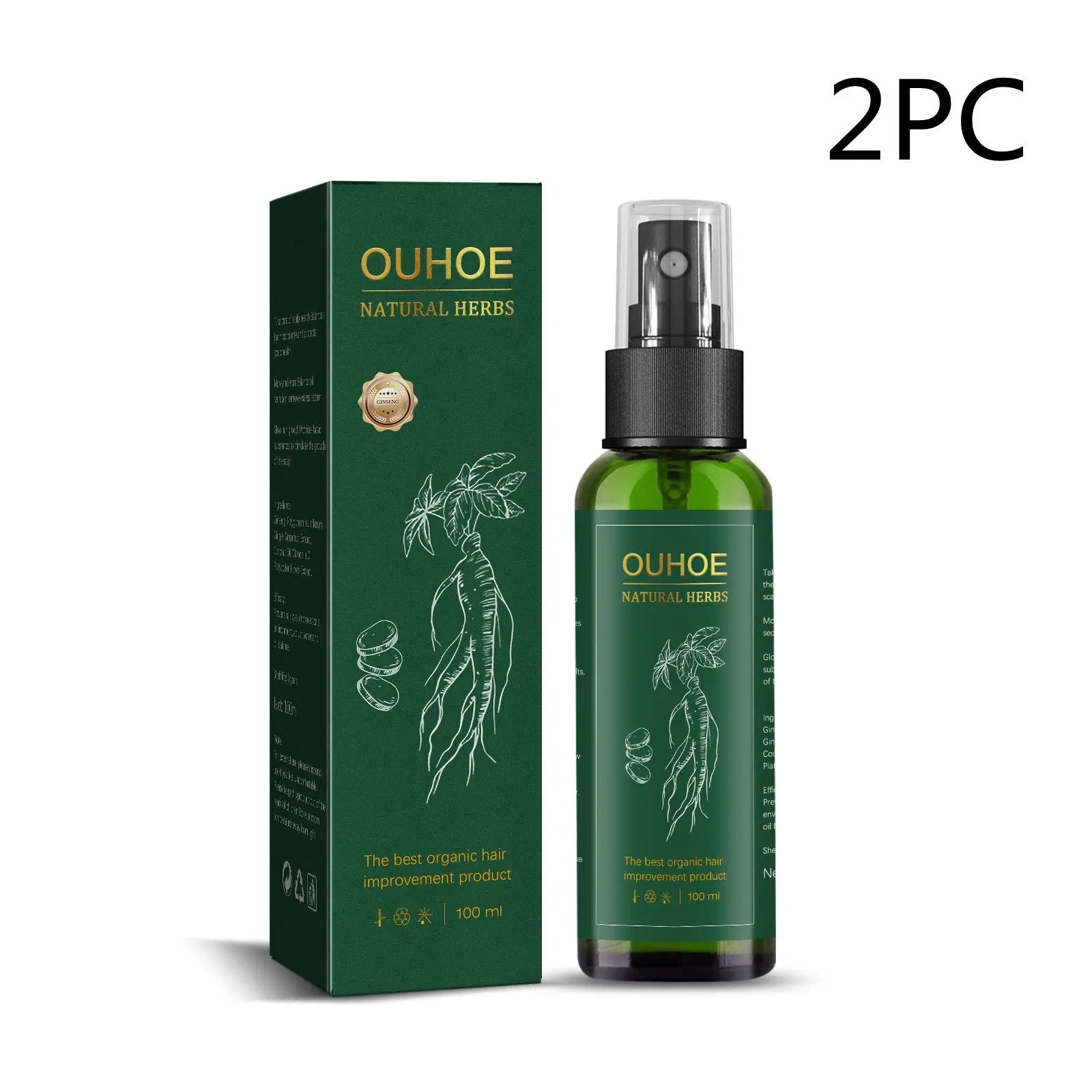 Ginseng Hair Growth Liquid Spray To Prevent Hair Loss 100ml box Louisiana Mart