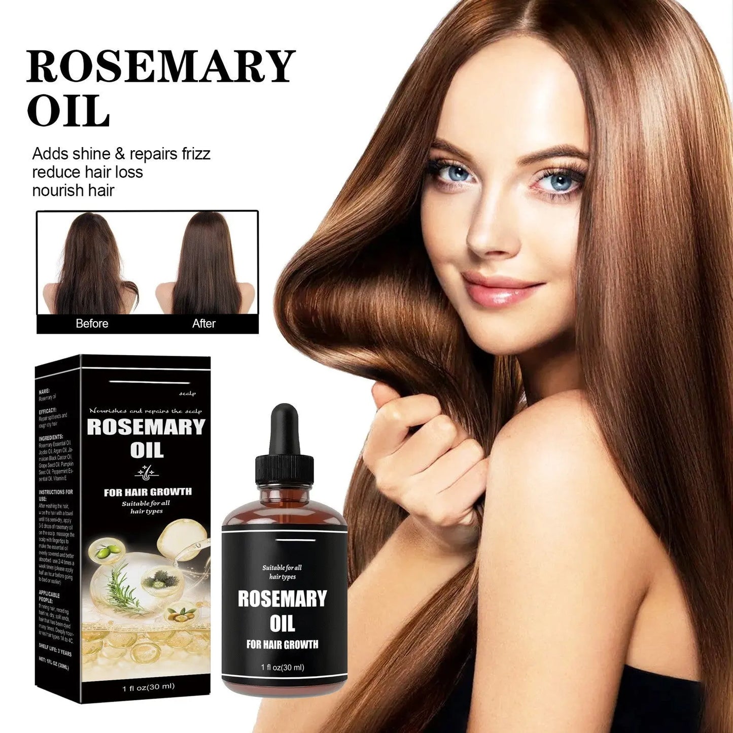 Dense Hair Soft Care Repair Hair Quality Damaged Hair Tail Dry And Frizz 30ml Louisiana Mart