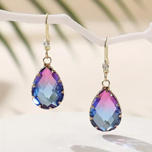 Fashion Glass Crystal Love Heart Earrings Women