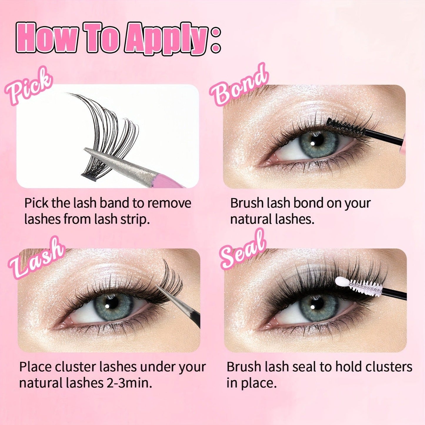 Cluster Lashes – 12 Rows of 150 Segmented Lash Clusters Louisiana Mart