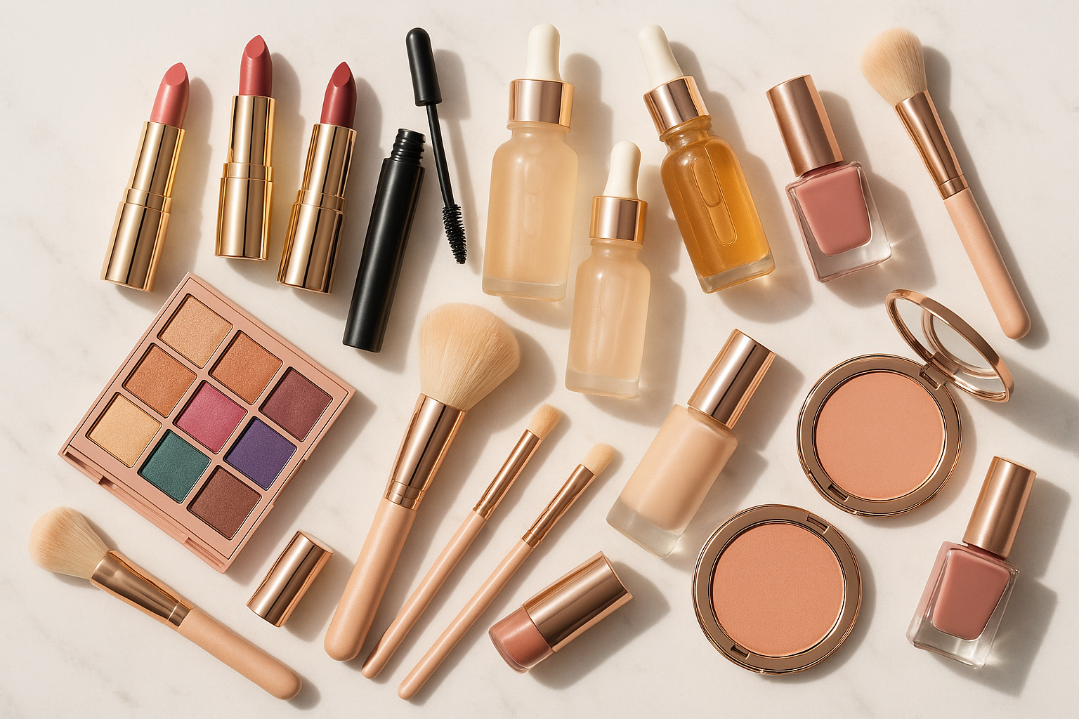 womens cosmetic beauty products showing