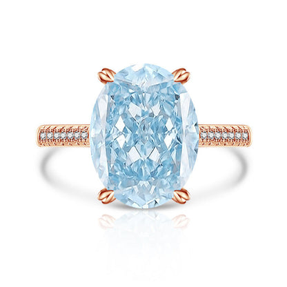 Female Versatile Casual Papalacha High Carbon Diamond Ice Flower Ring