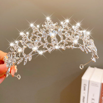 Sweet Fashion Jewelry Hair Accessories Multicolor Pearl Crown Banquet Birthday Fashion Princess Headband Girl Kawaii Crown Crown Headband Headgear Headgear Crystal  Wedding Party Hair Accessories