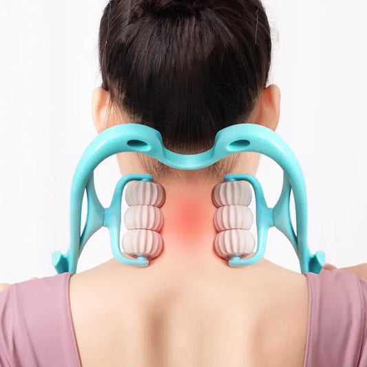 Louisiana Mart Multifunctional Manual Six-wheel Neck Massager Massage Relieve Roller Massage Tool Louisiana Mart