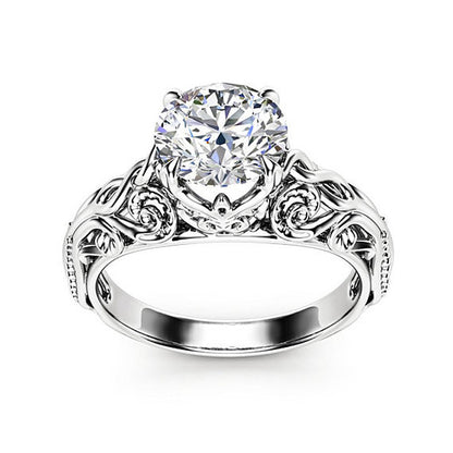 Fashion Zircon Ornament Women's Alloy Ring Jewelry