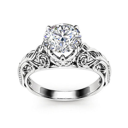 Fashion Zircon Ornament Women's Alloy Ring Jewelry